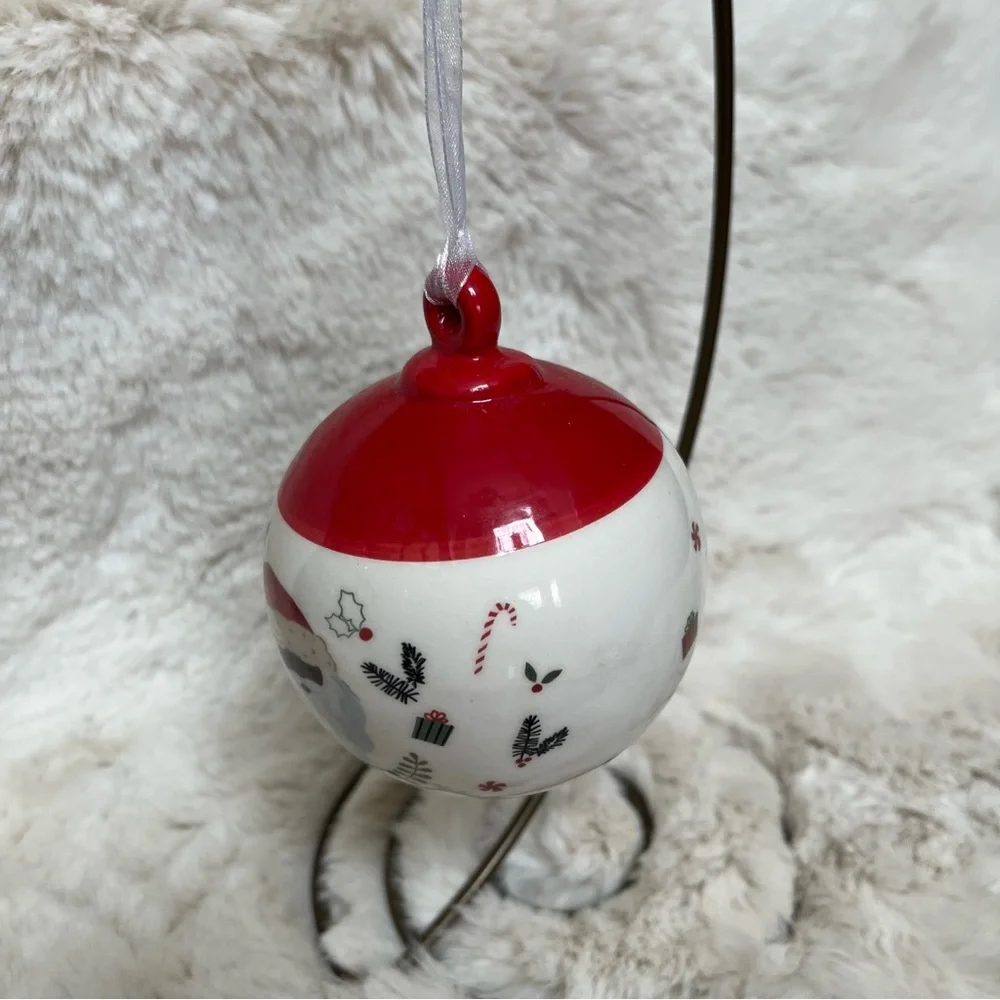 Prima Design Ceramic African American Santa Christmas Ornament